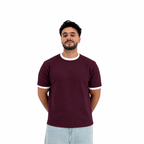 Ringer T-Shirt — Burgundy