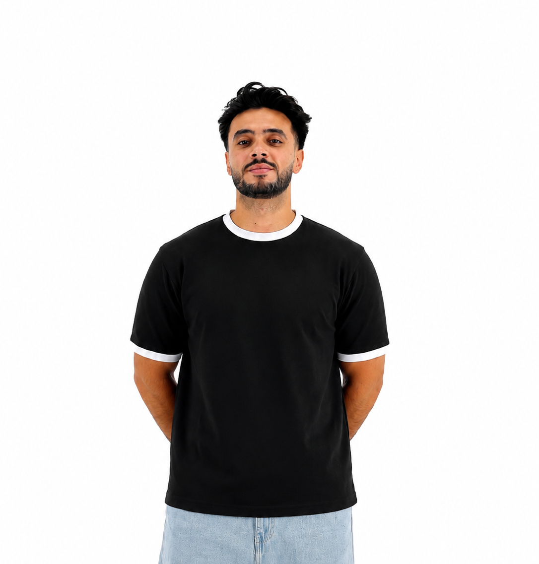 Ringer T-Shirt — Black