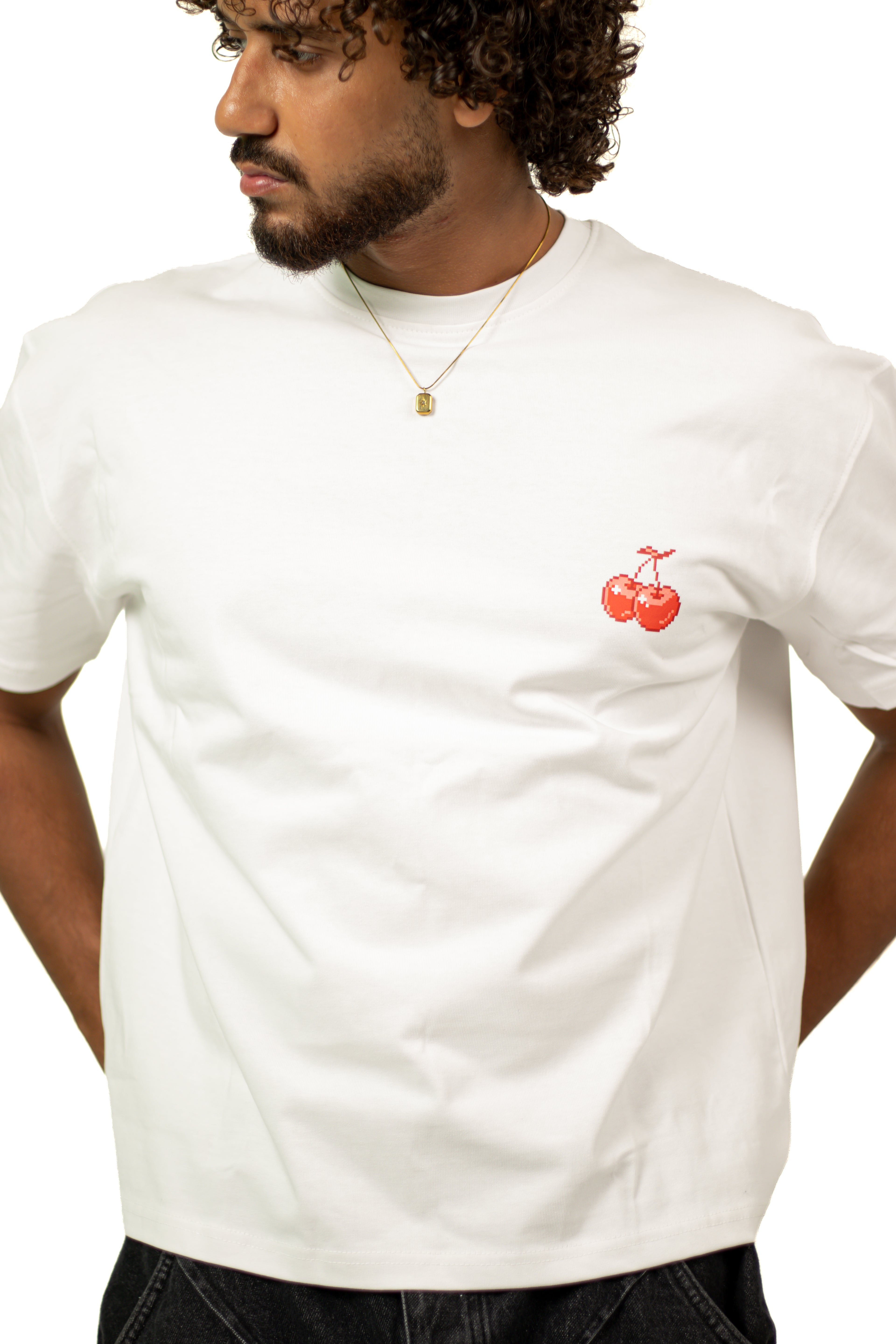 Cherry Print Tee - Oversized