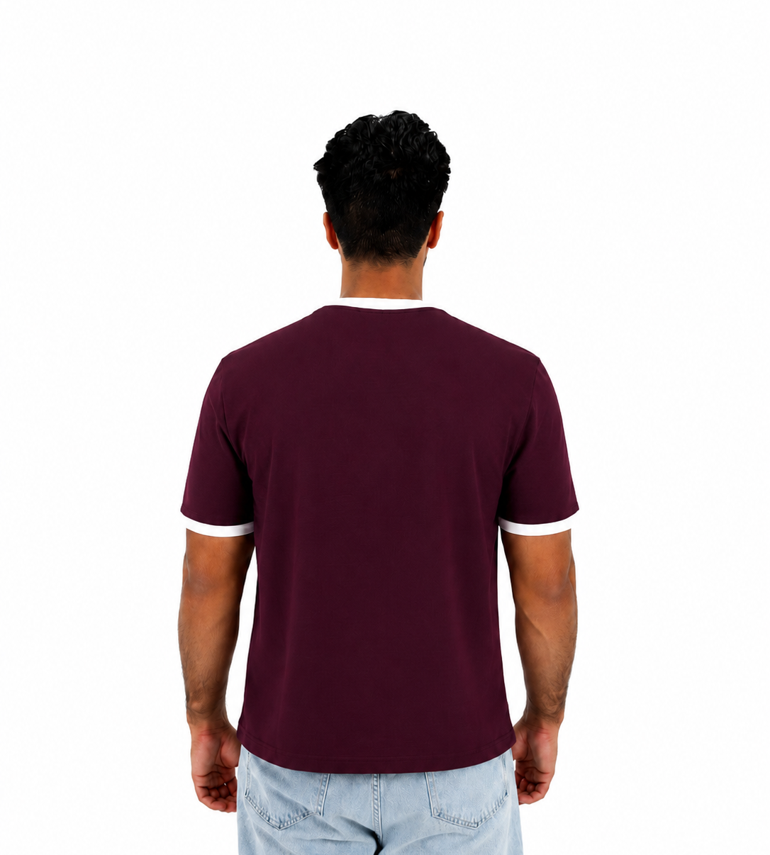 Ringer T-Shirt — Burgundy