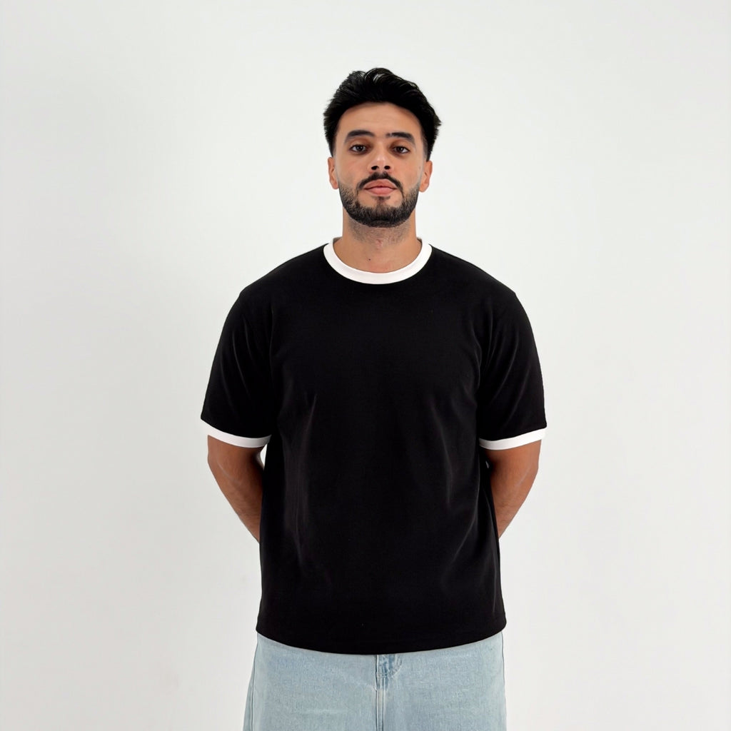 Ringer T-Shirt — Black
