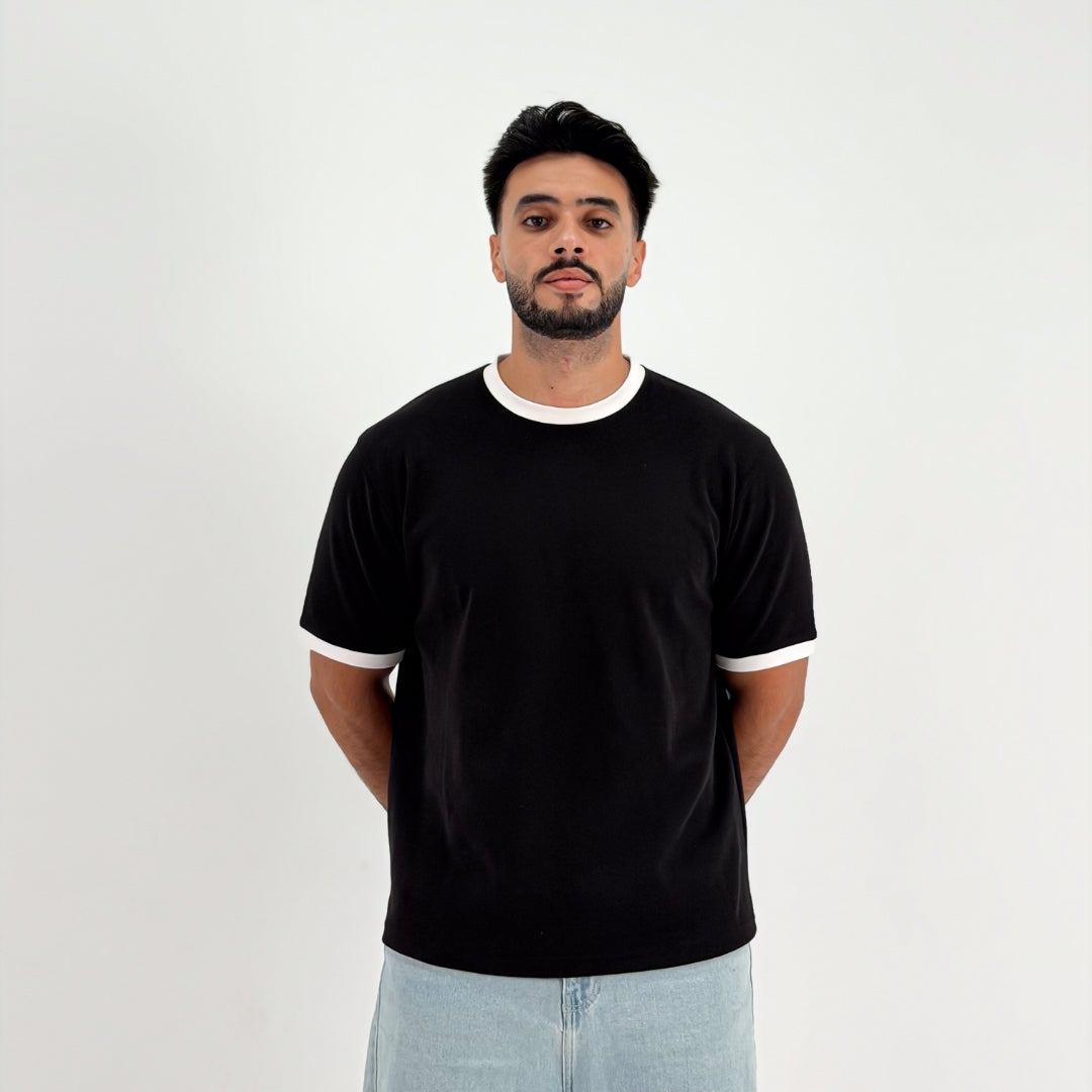 Ringer T-Shirt — Black