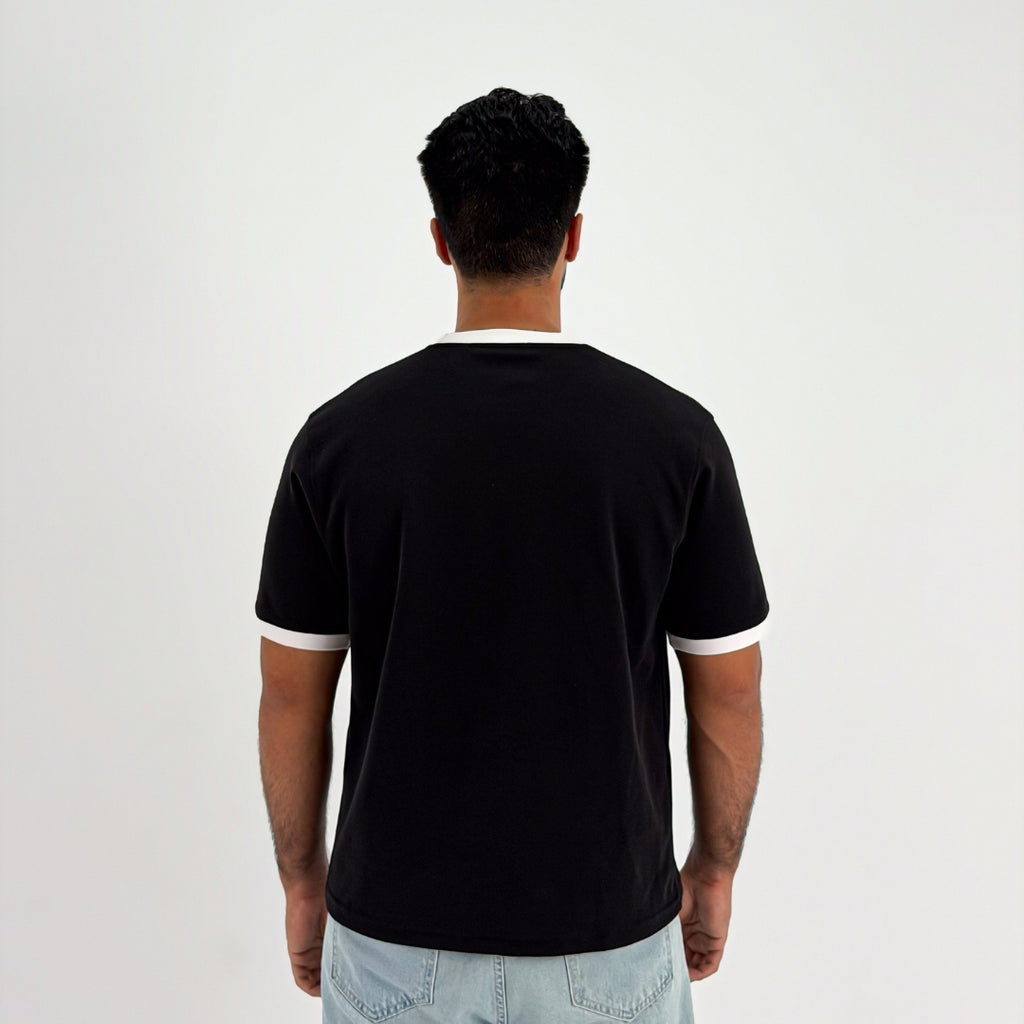 Ringer T-Shirt — Black