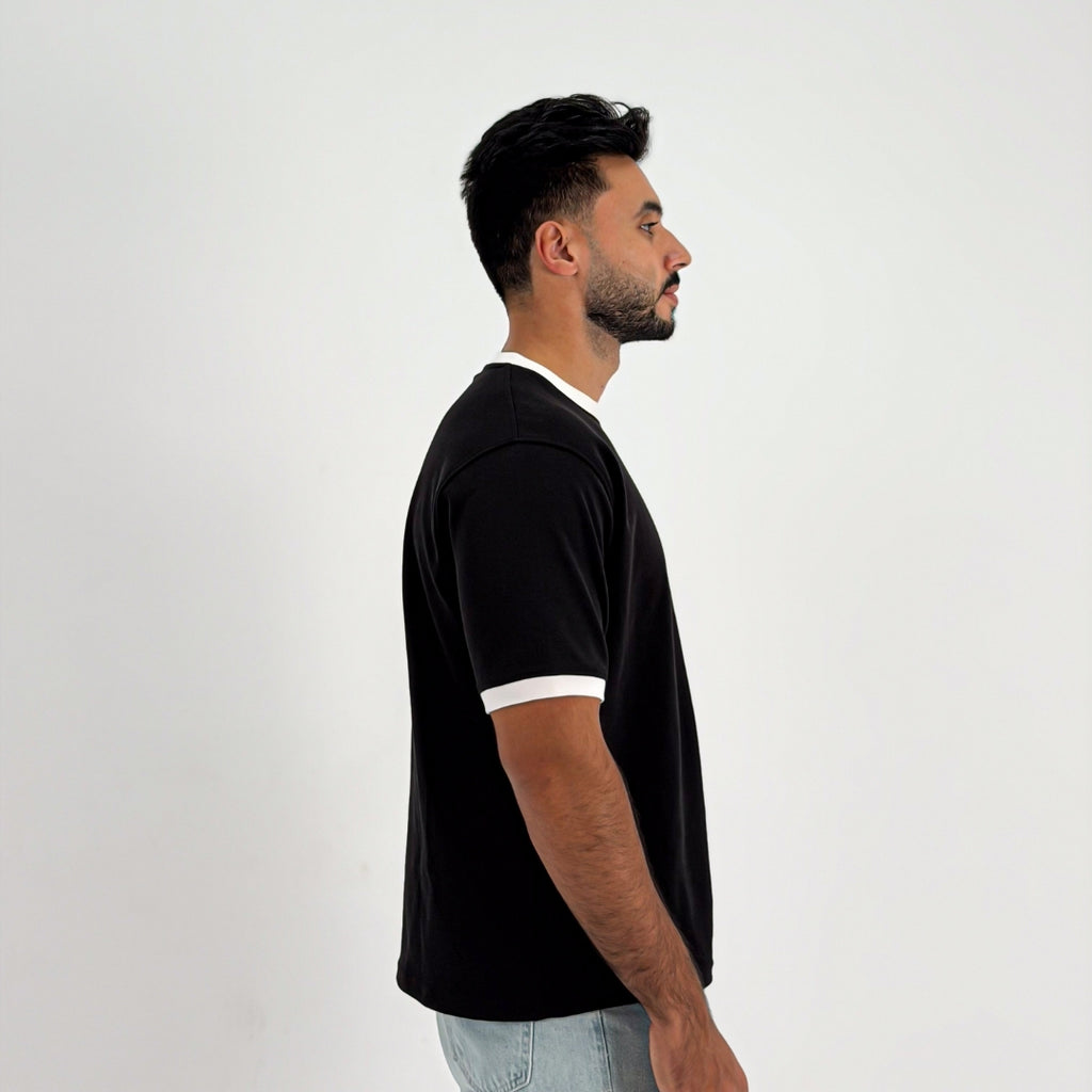 Ringer T-Shirt — Black