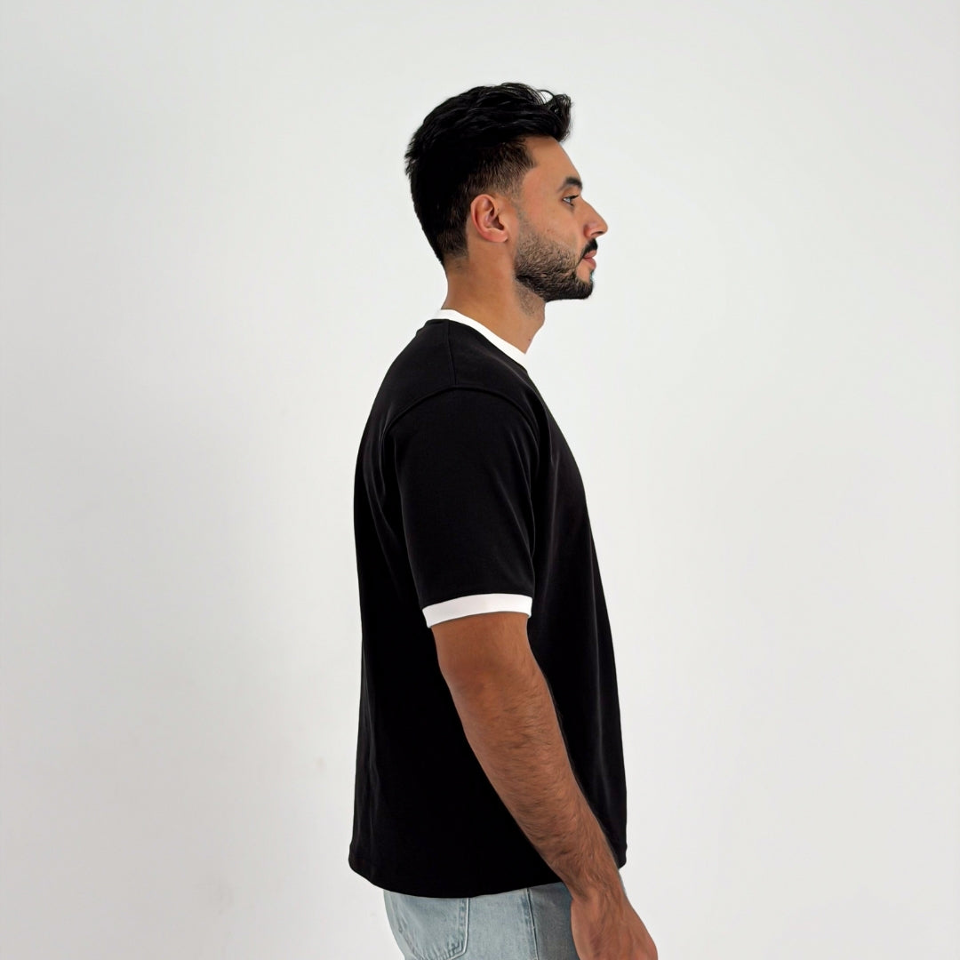 Ringer T-Shirt — Black