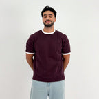 Ringer T-Shirt — Burgundy