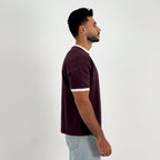 Ringer T-Shirt — Burgundy